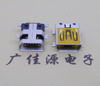 内江迷你USB插座,MiNiUSB母座,10P/全贴片带固定柱母头