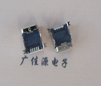 内江 MINI USB 5PF 90°SMT前插后贴电源接口