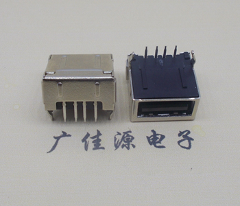 内江usb 2.0插座 A型单层90度 包胶母座