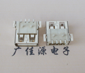 内江USB AF方形脚 贴片母座 1.0/1.2柱子直边接口