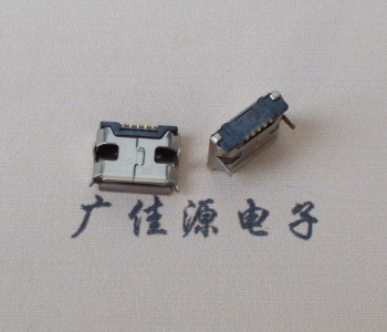 内江Micro usb 5pin接口 插板7.2mm脚距 无柱无焊盘镀镍