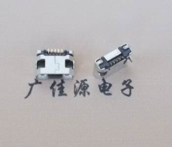 内江迈克小型 USB连接器 平口5p插座 有柱带焊盘