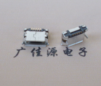 内江Micro USB卷口 B型(无柱）插板脚间距6.4普通端子