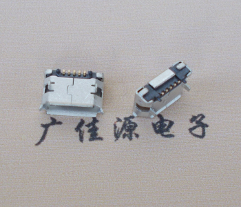 内江Micro USB 5pin接口 固定脚距6.4插板有柱卷边