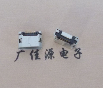 内江MICRO USB接口 90度卧式母座 插板有柱直边