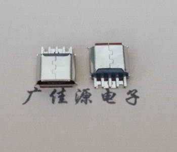 内江Micro USB母座 防水接口焊线夹板式悬空翻边