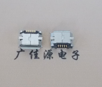 内江MICRO USB 5Pin母座 贴板封装接口 卷边镀雾锡