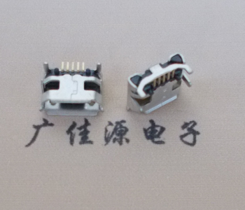 内江Micro USB母座牛角间距7.2x6.6mm加长端子定位柱