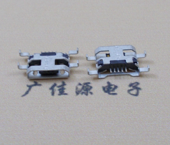 内江MICRO USB 5PIN接口 沉板1.6MM 四脚插板无导位