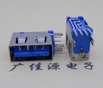 内江USB 测插2.0母座 短体10.0MM 接口 蓝色胶芯