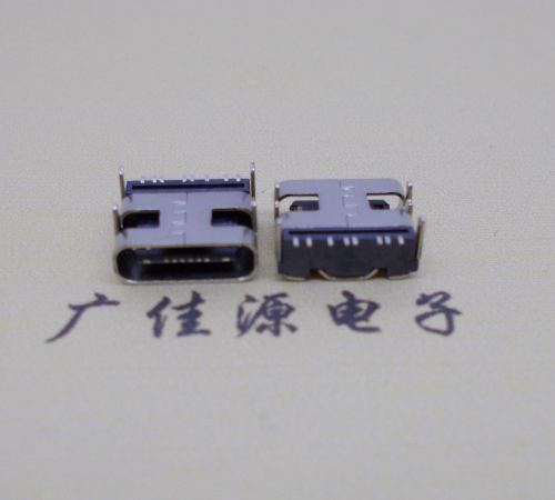 内江Type-C8P母座卧式四脚插板连接器