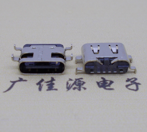 内江USBType-C6P母座卧式接口沉板0.8mm