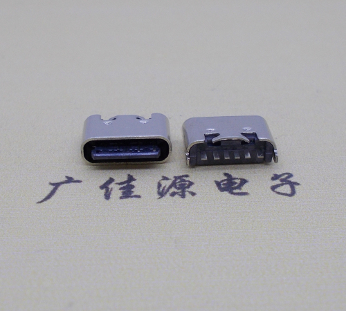 内江Type-C6p母座短体立插5.0mm连接器