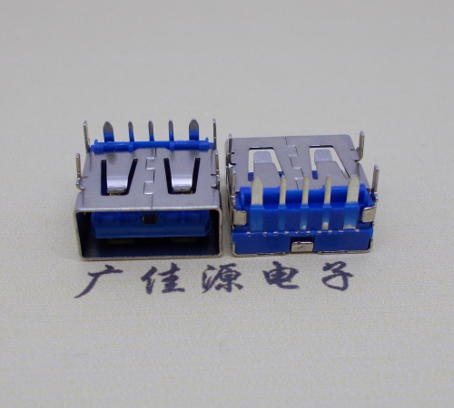内江 USB5安大电流母座 OPPO蓝色胶芯,快速充电接口