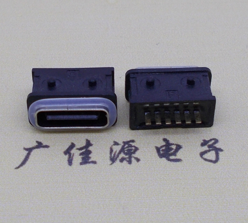 内江防水type-c6p母座立式直插带定位住连接器