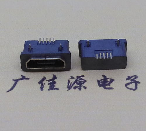 内江MICRO USB5p防水接口 90度卧式 两脚插板牢固