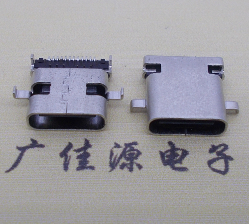 内江卧式type-c24p母座沉板1.1mm前插后贴连接器