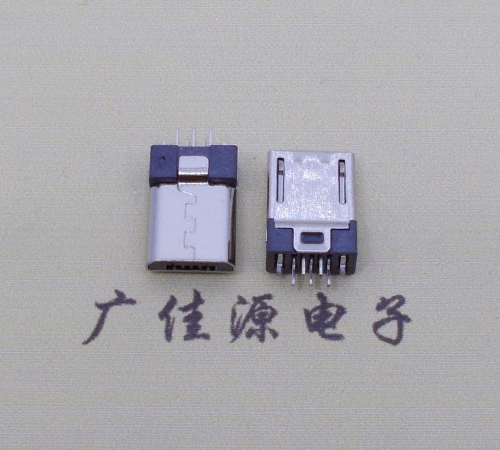 内江micro 5p短体公头夹板0.8无地脚