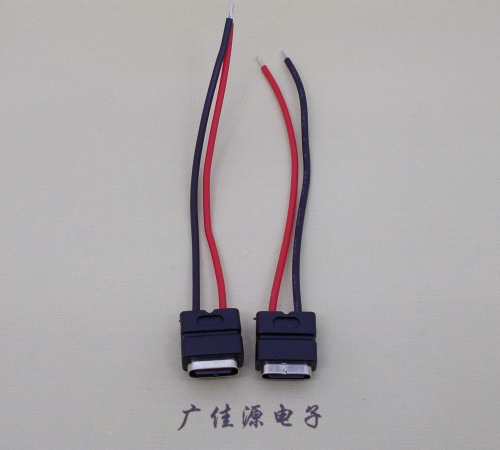 内江type c2p防水母座焊线式带线注塑成型带接线端子/不带接线端子充电连接器