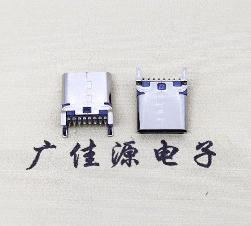 内江USB 3.1TYPE-C16Pin立贴母头座子引脚接线正负级详解