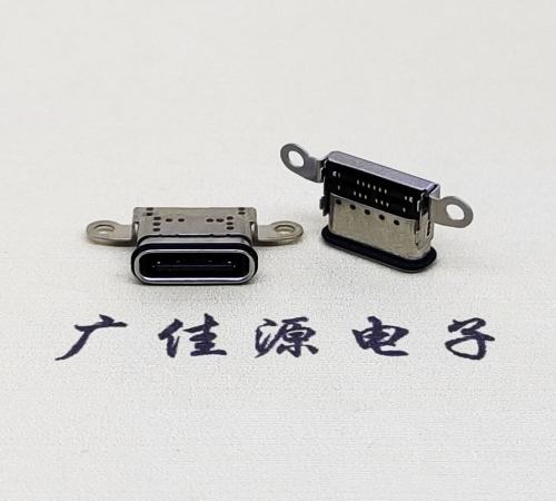 内江USB 3.1C口.TYPE-C16P防水双排贴插座带螺丝孔